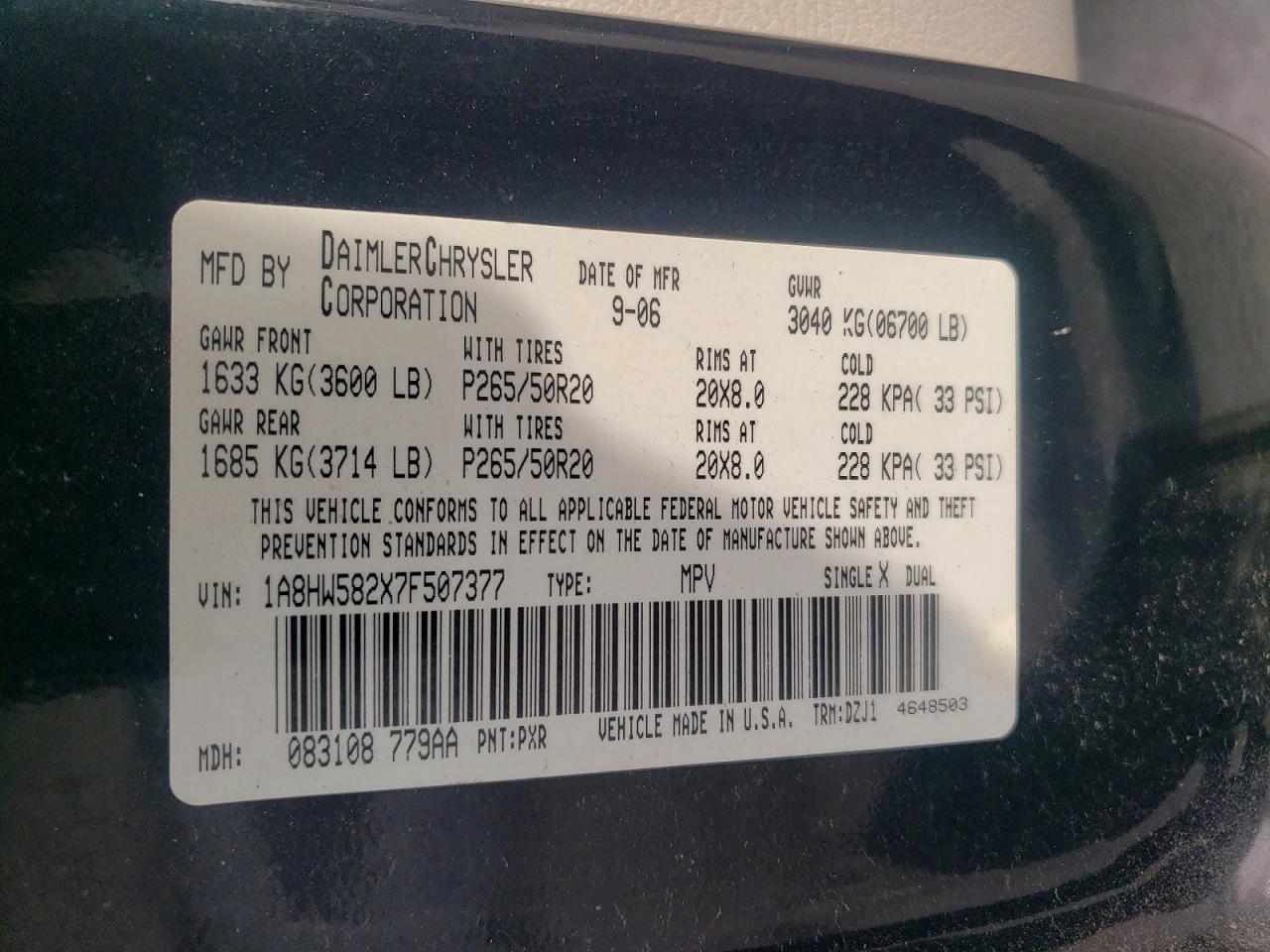2007 CHRYSLER Aspen