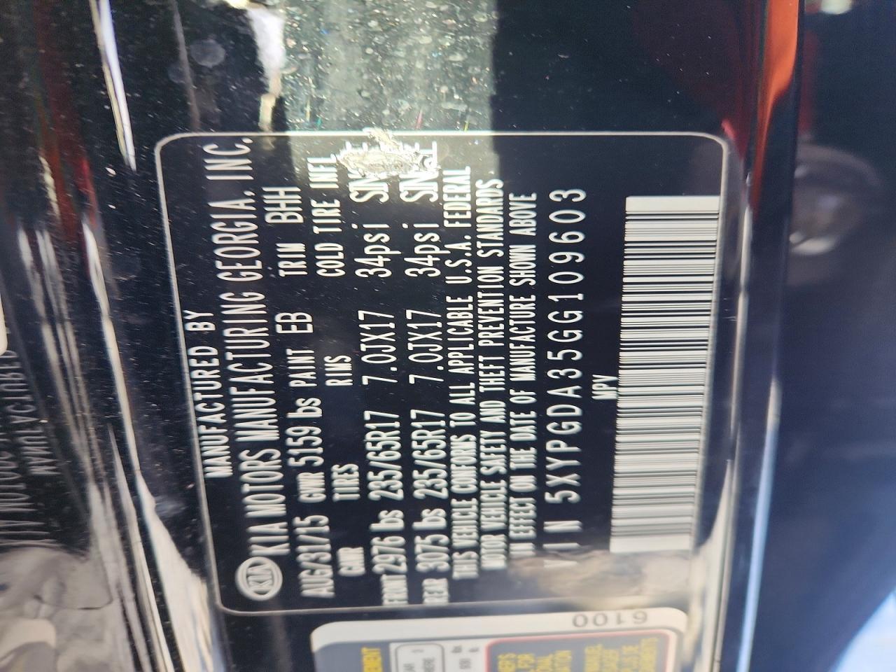 2016 KIA SORENTO