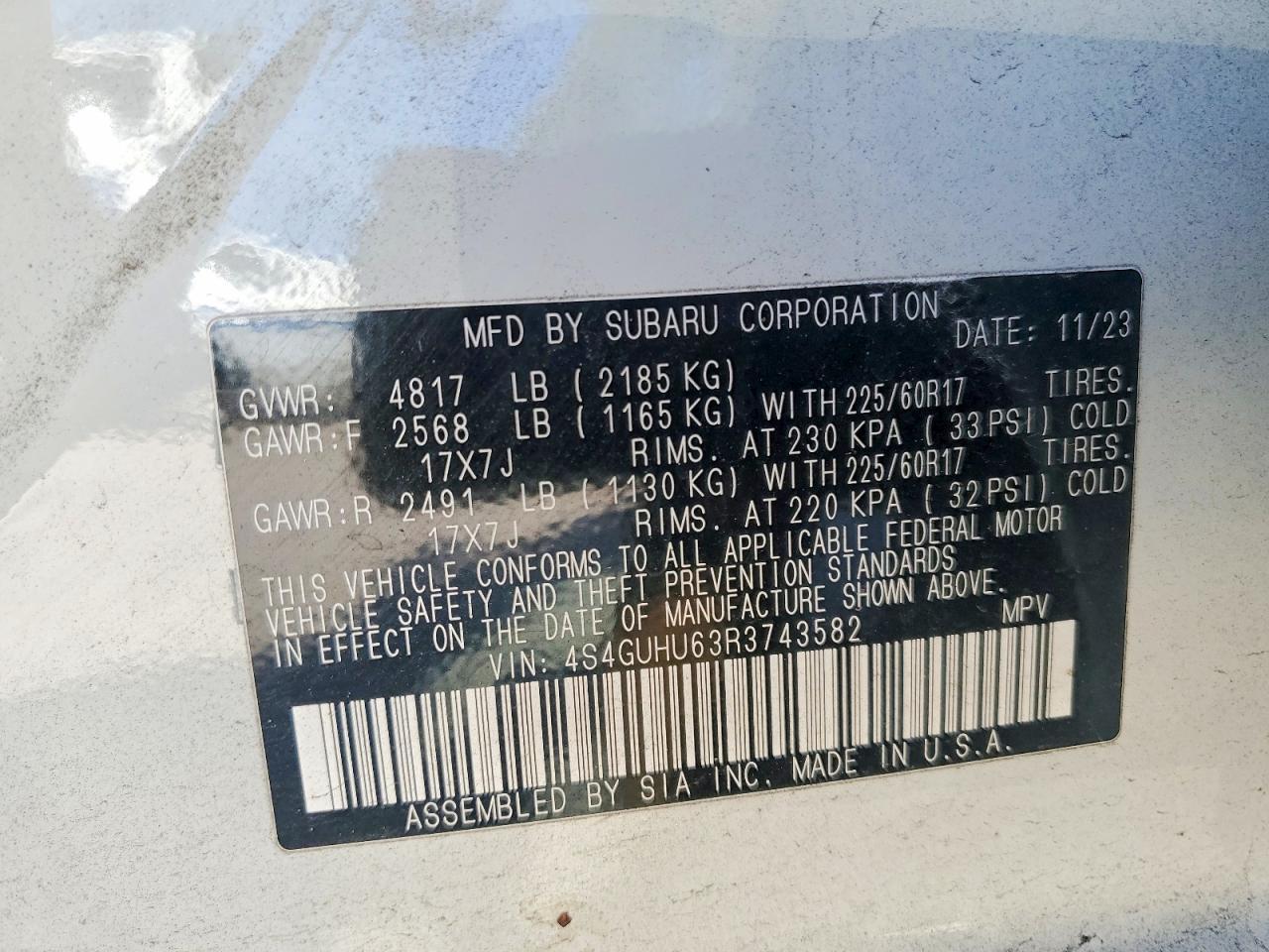 2024 SUBARU Crosstrek