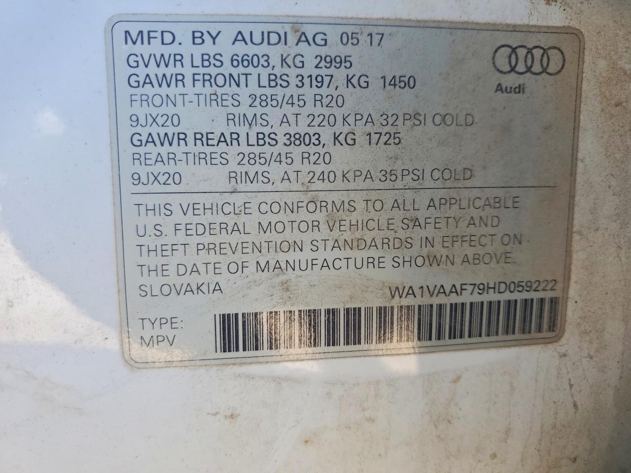 2017 AUDI Q7
