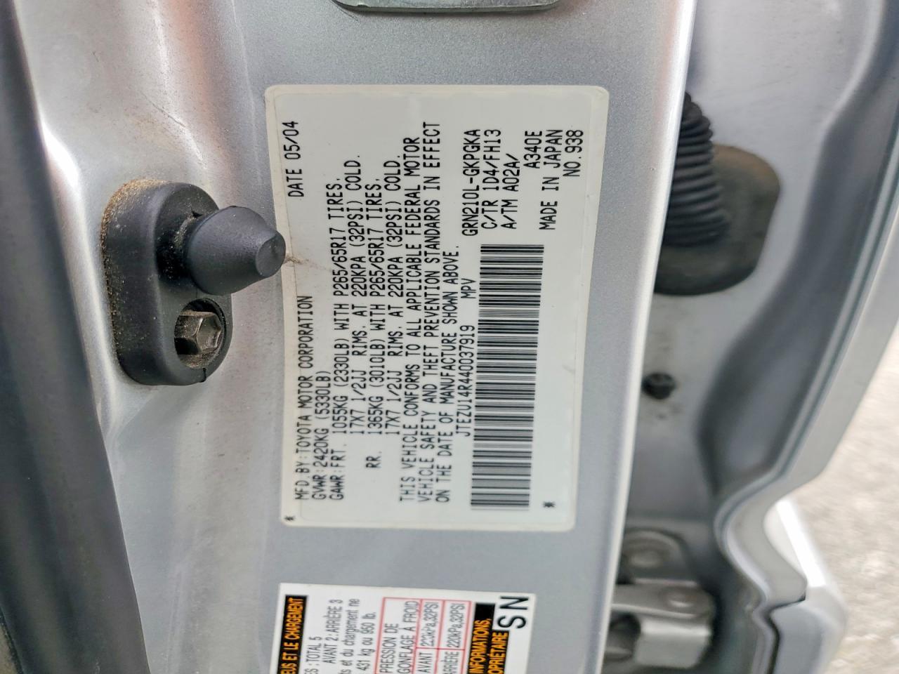2004 TOYOTA 4Runner