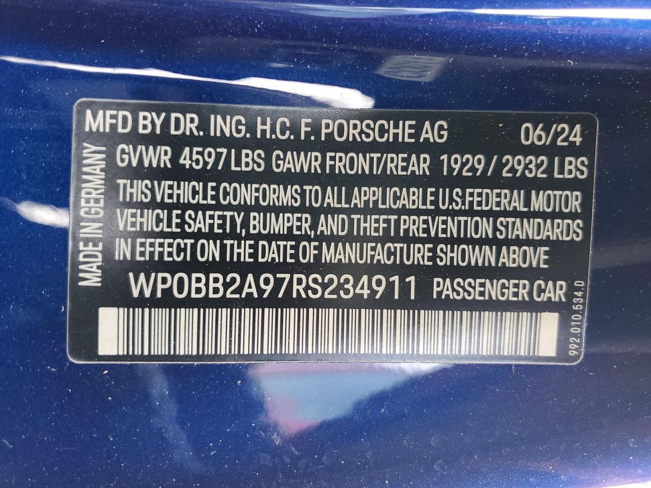 2024 PORSCHE 911