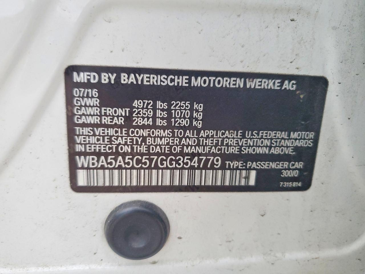 2016 BMW 5 series