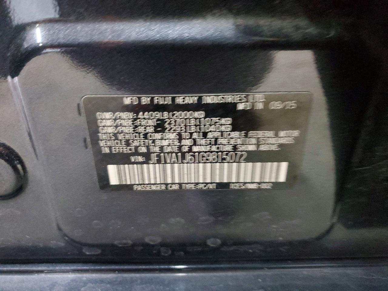 2016 SUBARU WRX