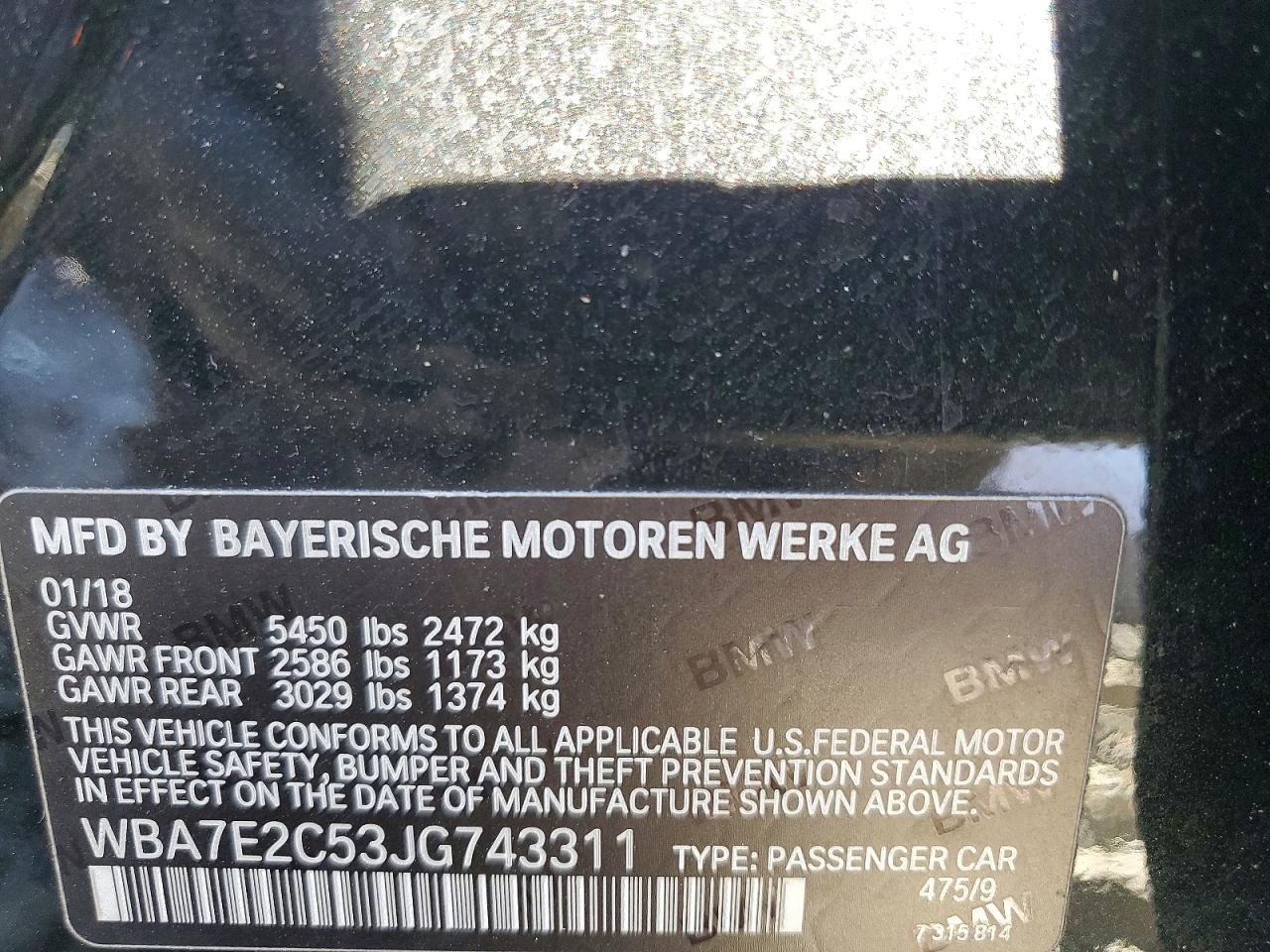 2018 BMW 7 series