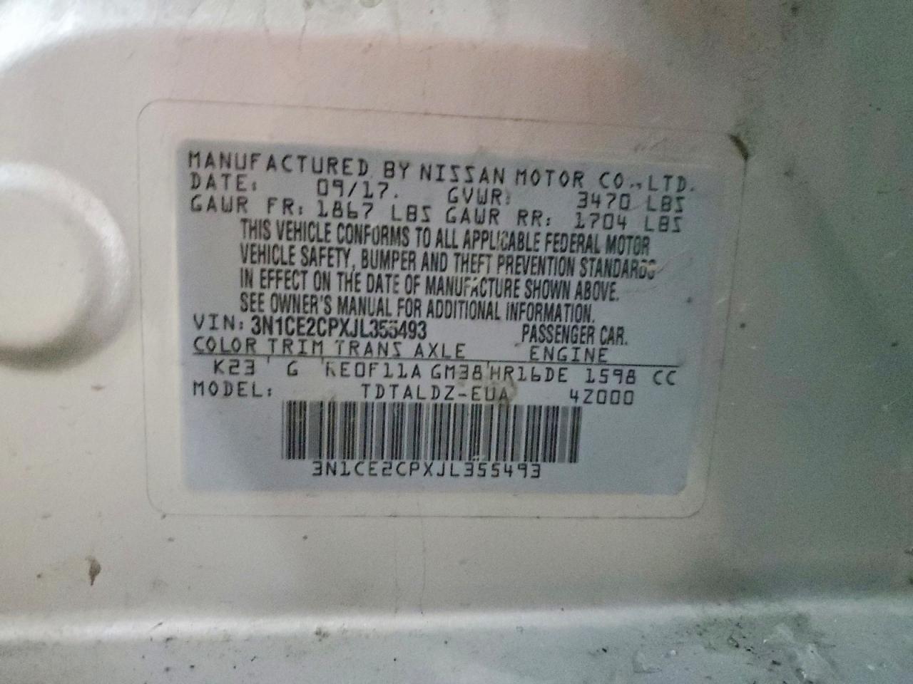 2018 NISSAN Versa Note