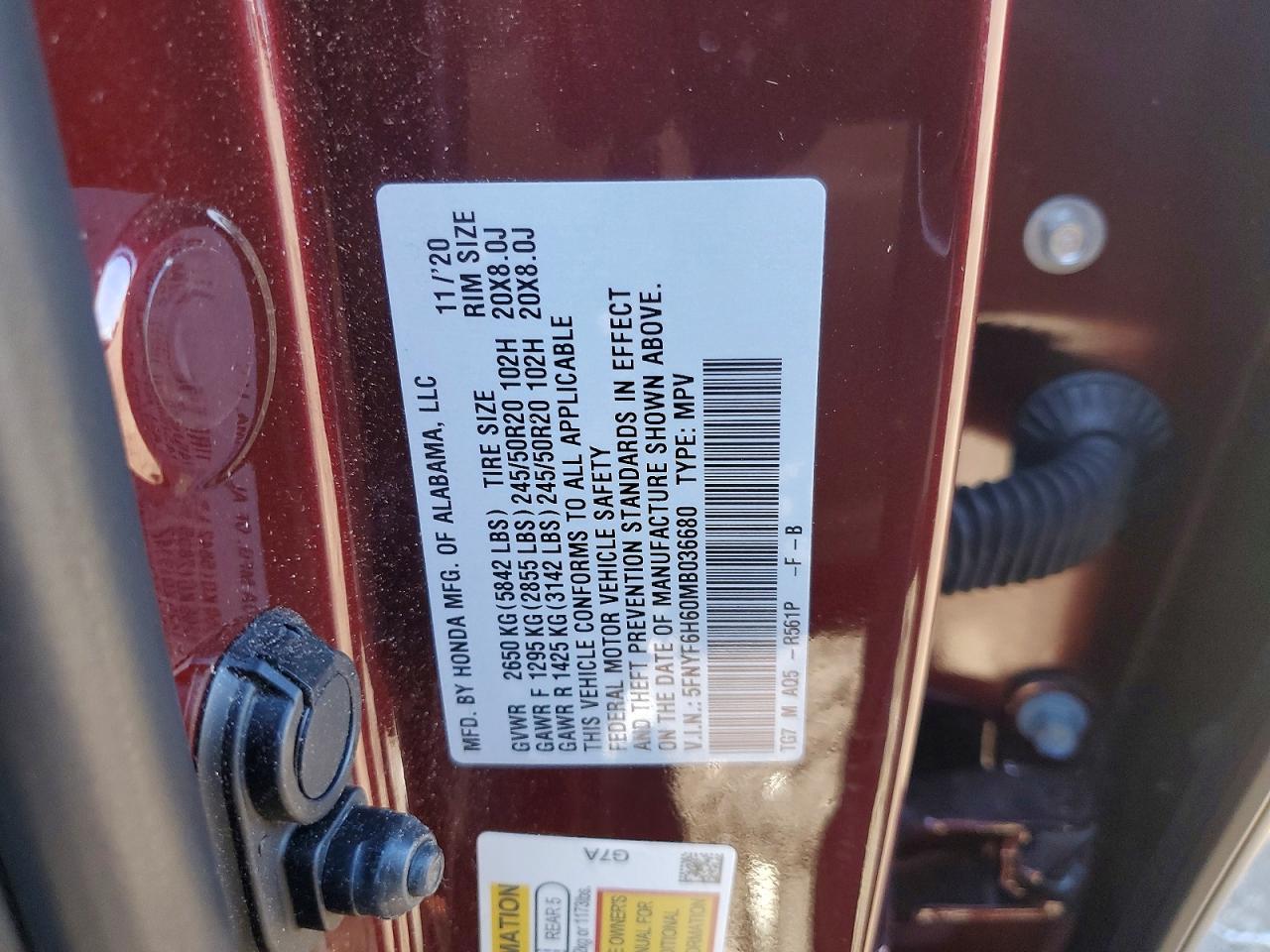 2021 HONDA PILOT