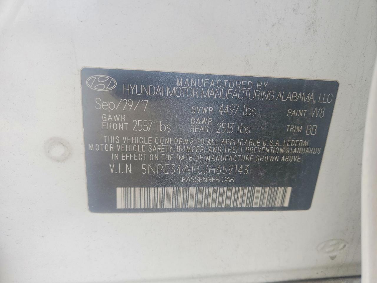 2018 HYUNDAI SONATA