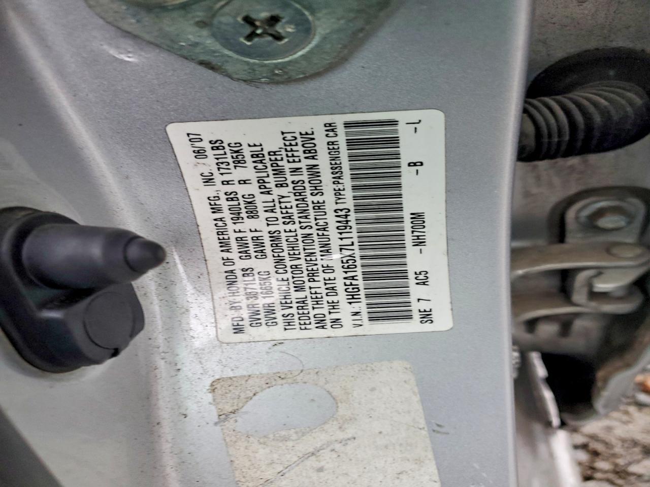 2007 HONDA CIVIC