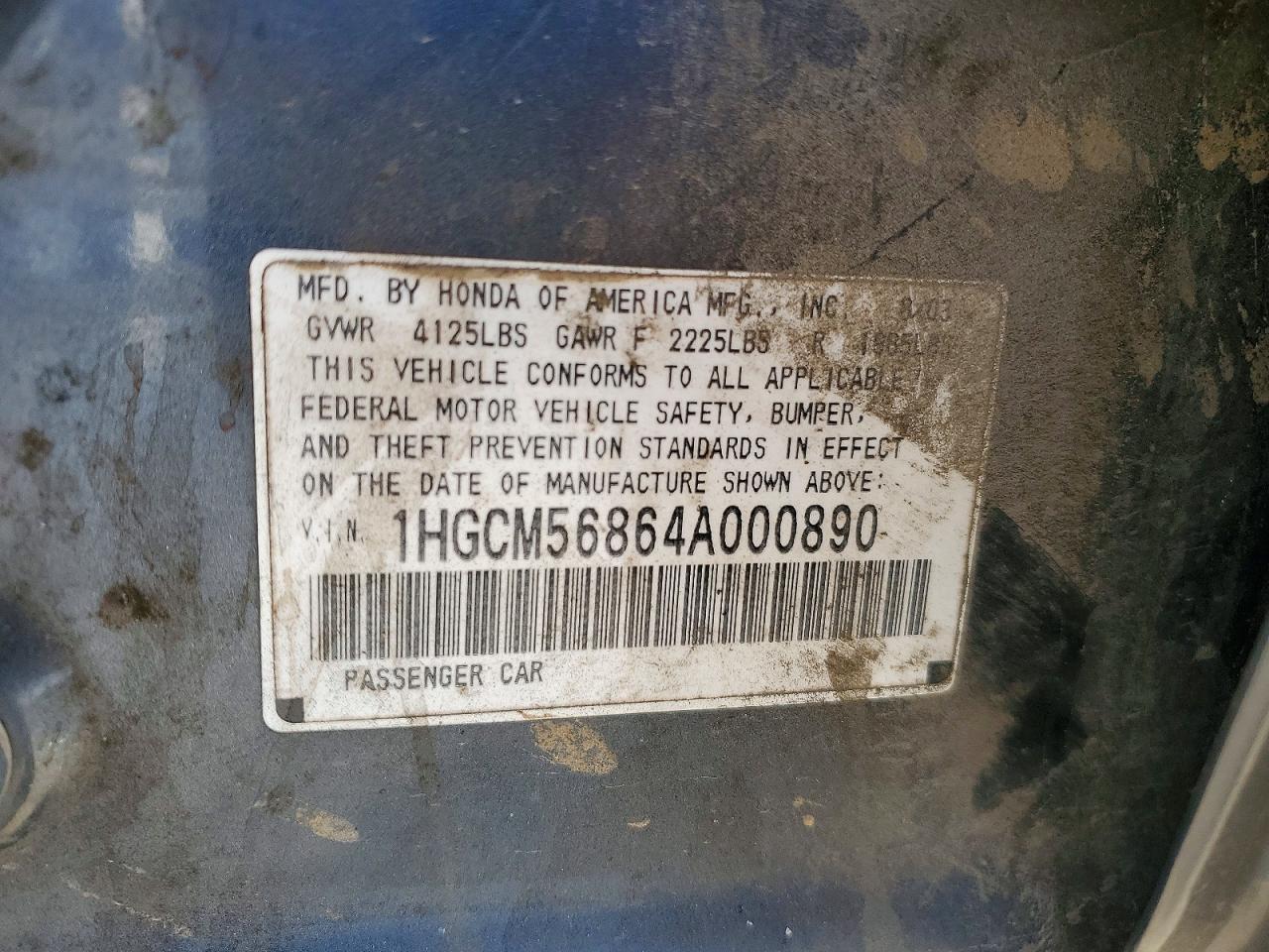2004 HONDA ACCORD