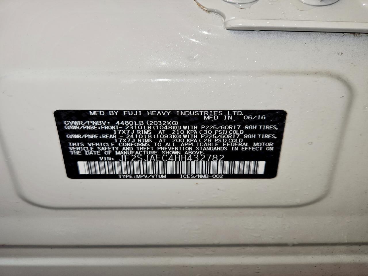 2017 SUBARU FORESTER
