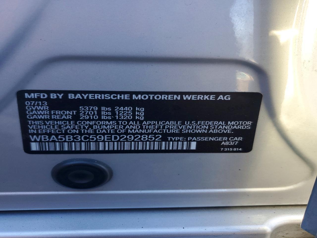 2014 BMW 5 series