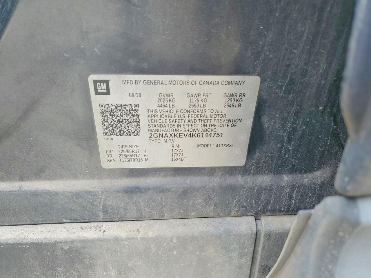 2019 CHEVROLET EQUINOX