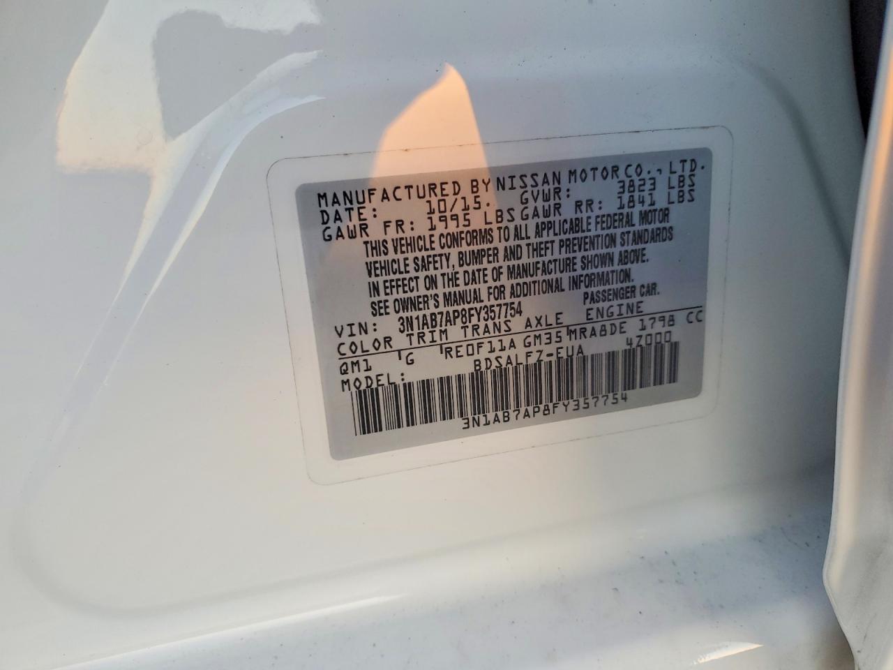 2015 NISSAN SENTRA