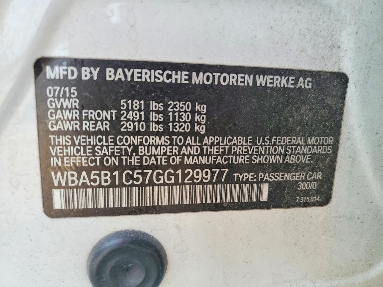 2016 BMW 5 series