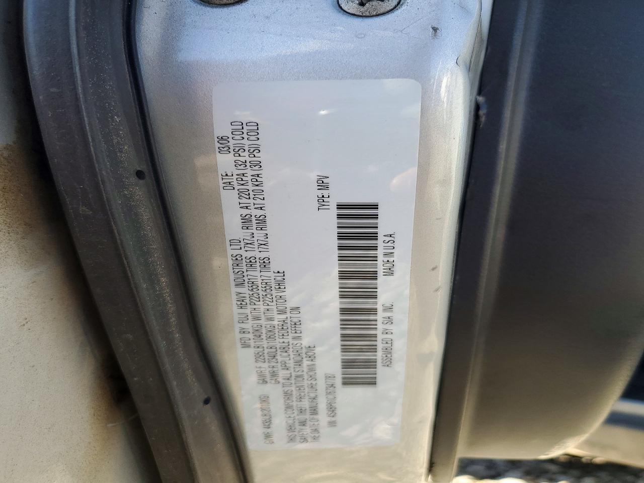 2006 SUBARU Legacy