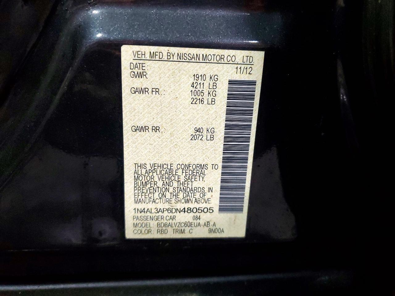 2013 NISSAN ALTIMA