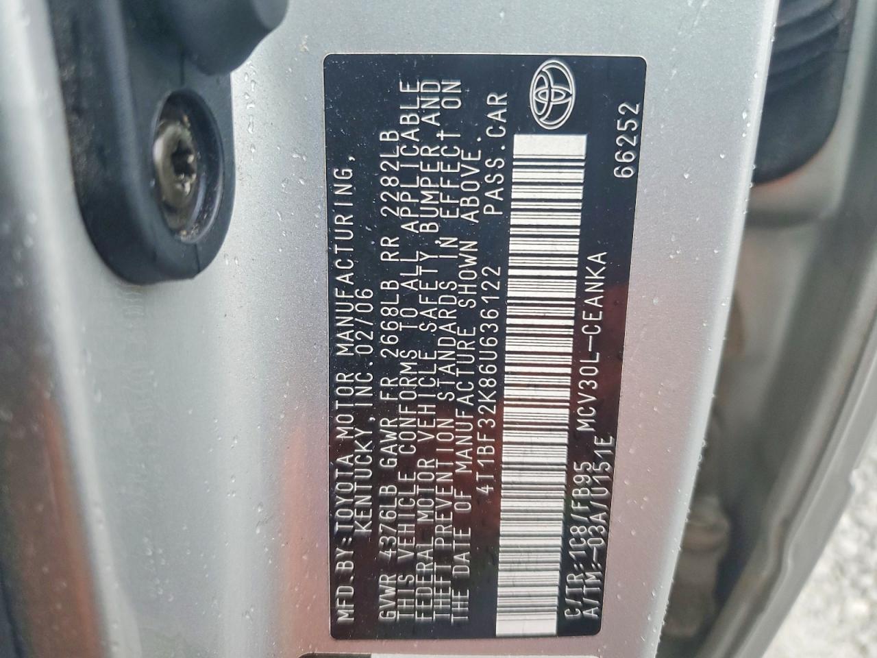 2006 TOYOTA CAMRY