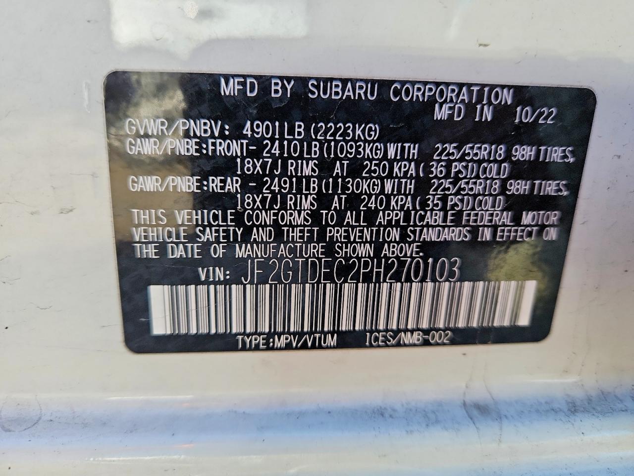 2023 SUBARU Crosstrek