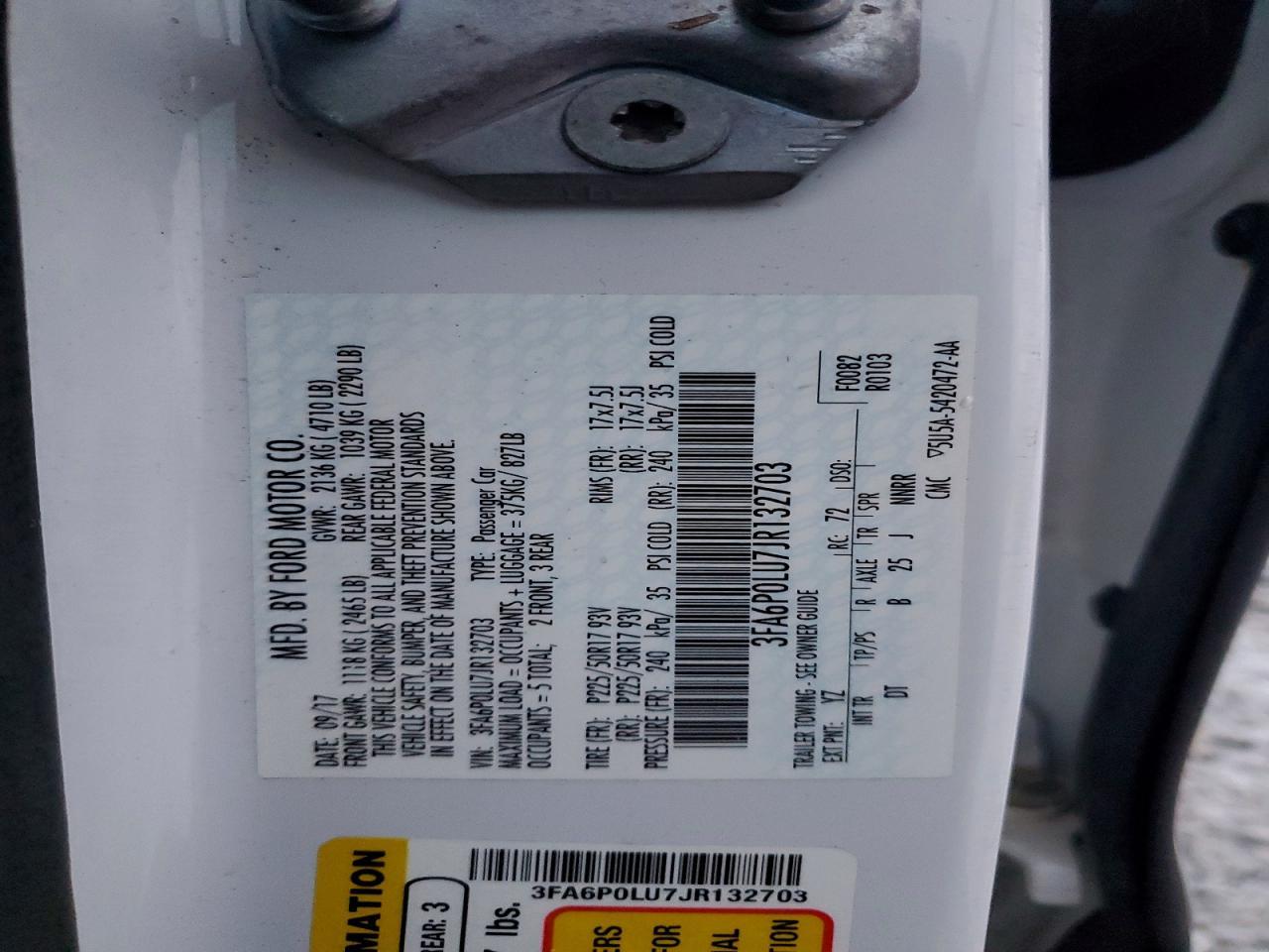 2018 FORD FUSION