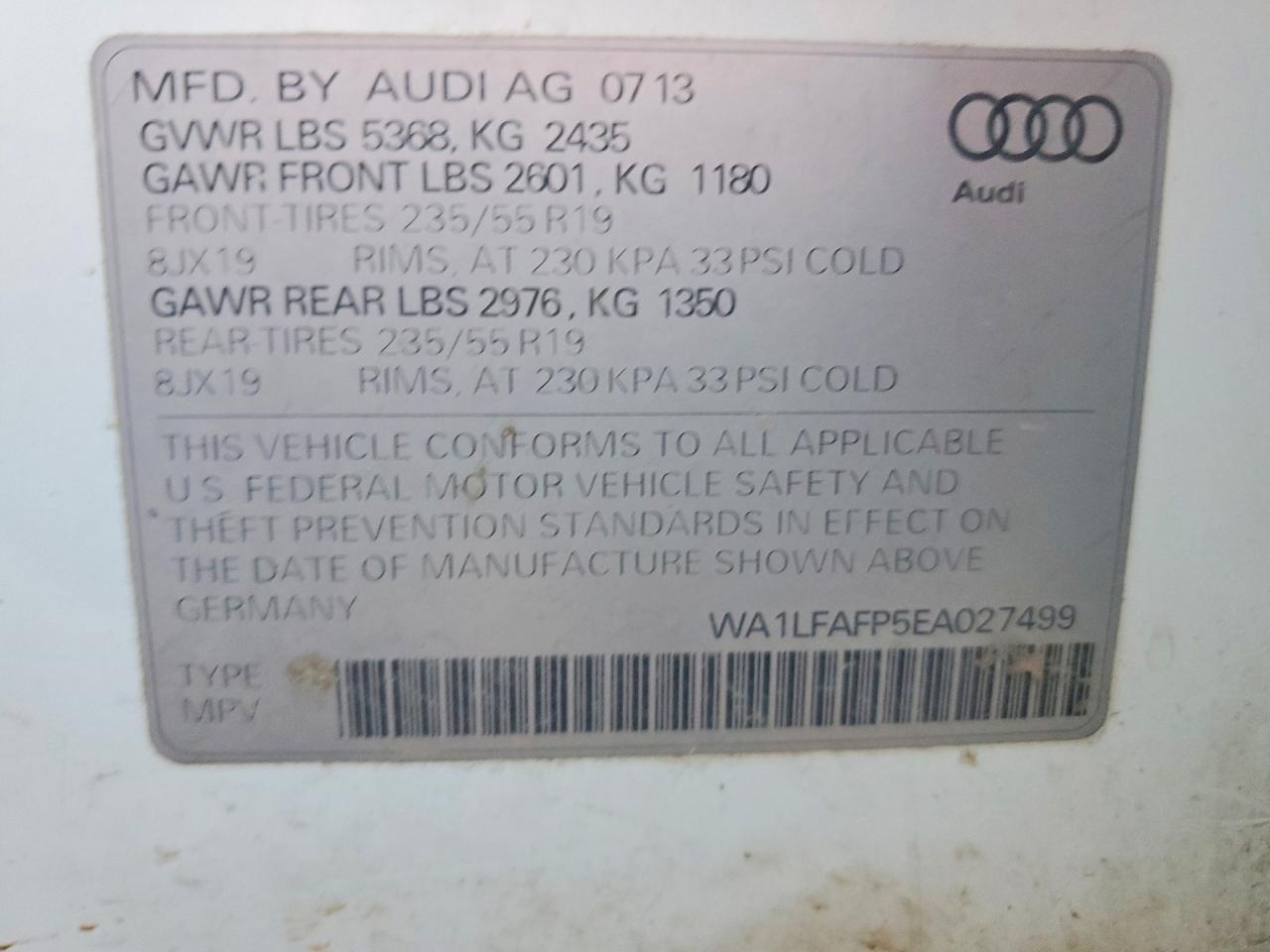 2014 AUDI Q5