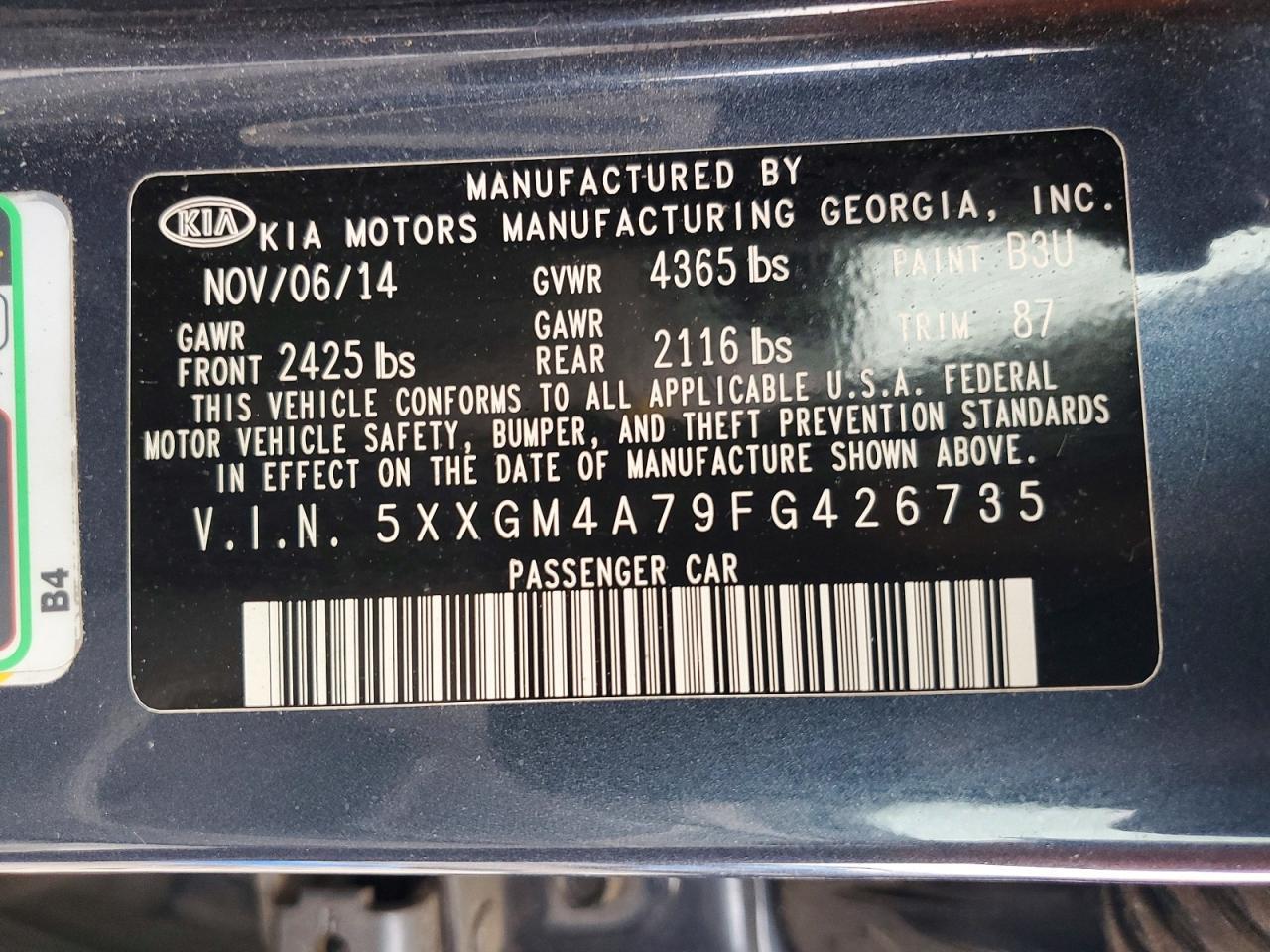 2015 KIA OPTIMA