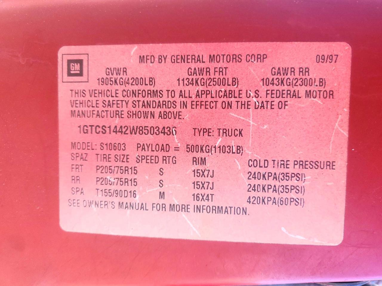 1998 GMC Sonoma