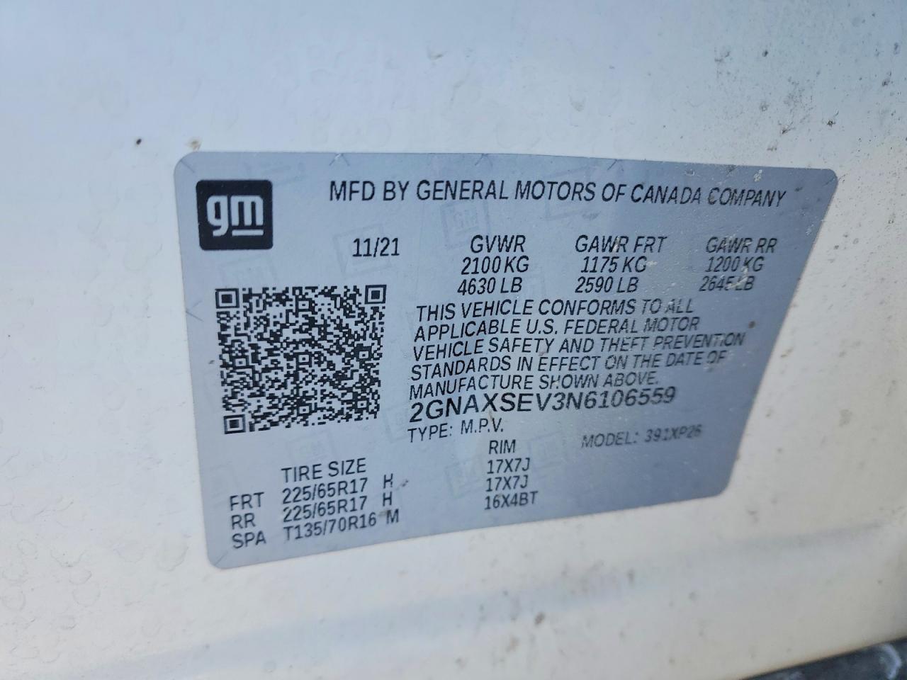2022 CHEVROLET EQUINOX