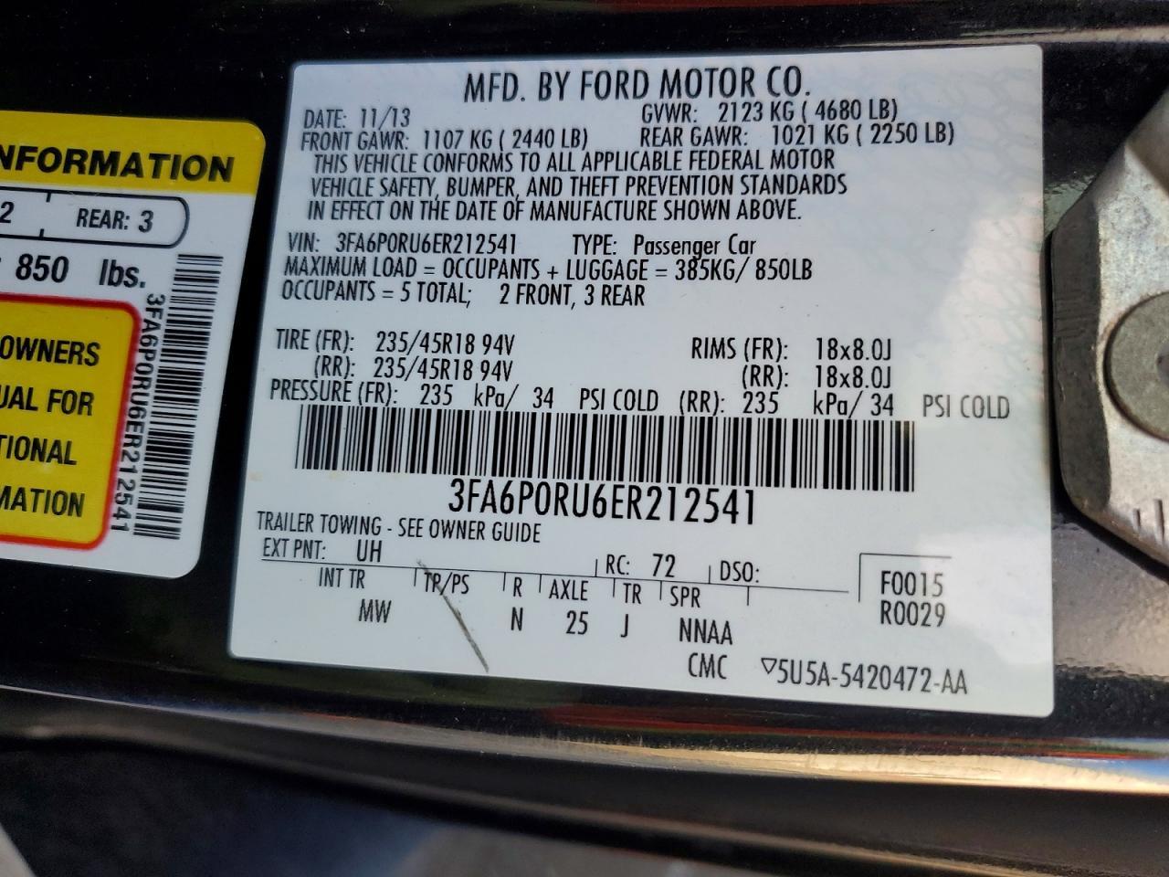 2014 FORD FUSION