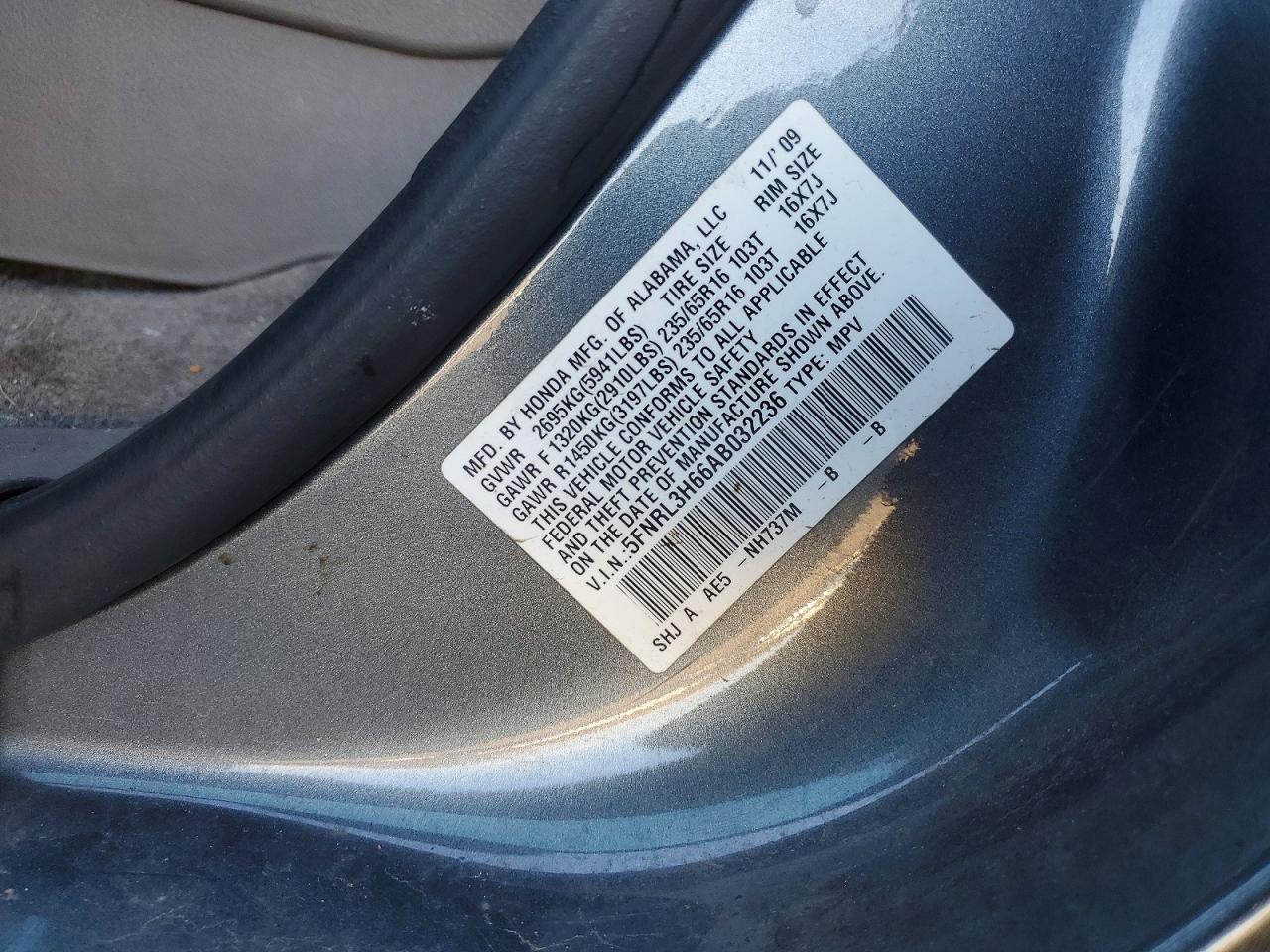 2010 HONDA ODYSSEY