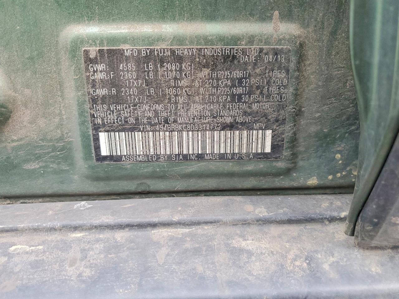 2013 SUBARU Outback