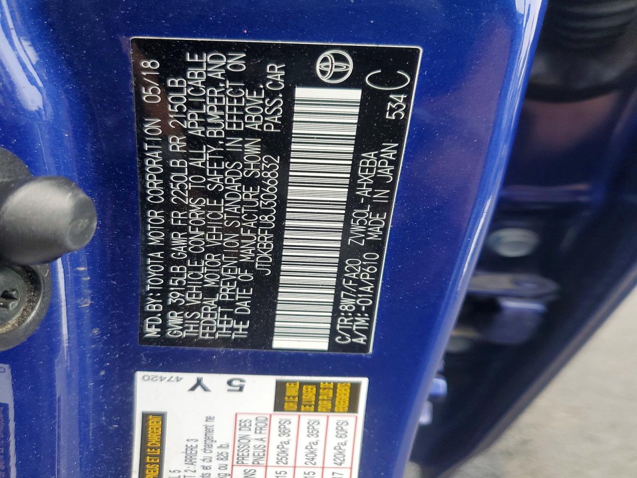 2018 TOYOTA PRIUS
