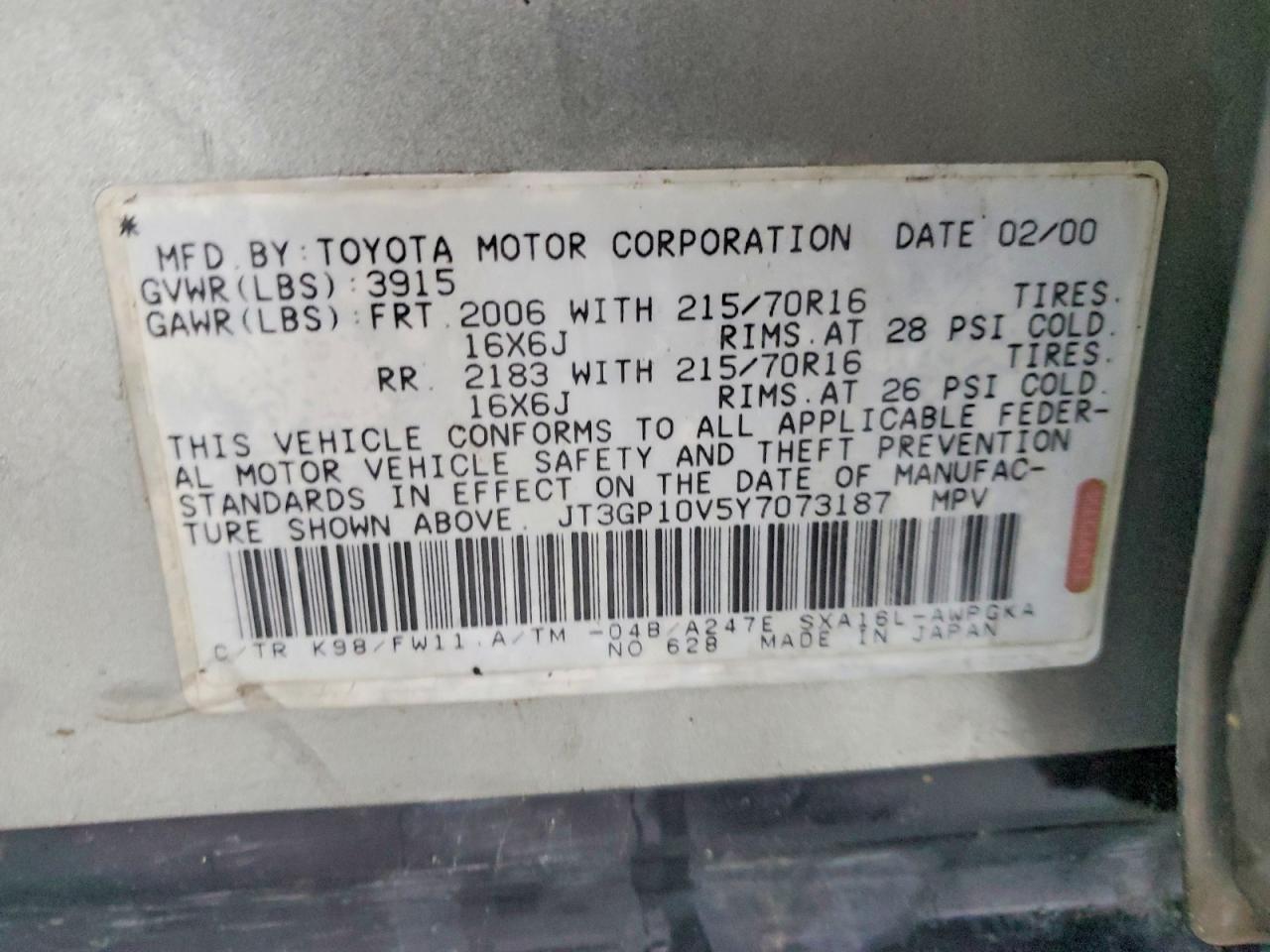 2000 TOYOTA RAV4