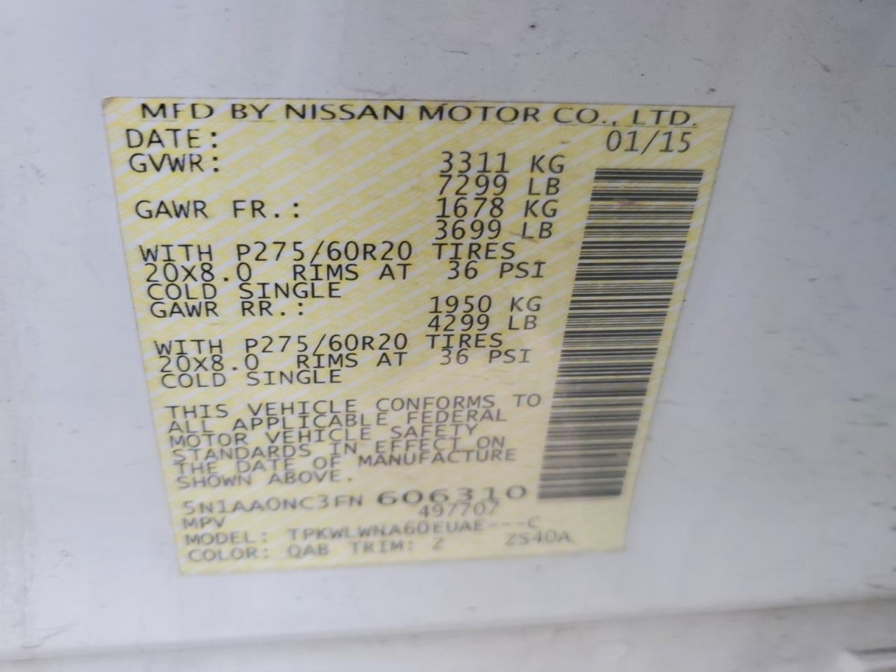 2015 NISSAN Armada