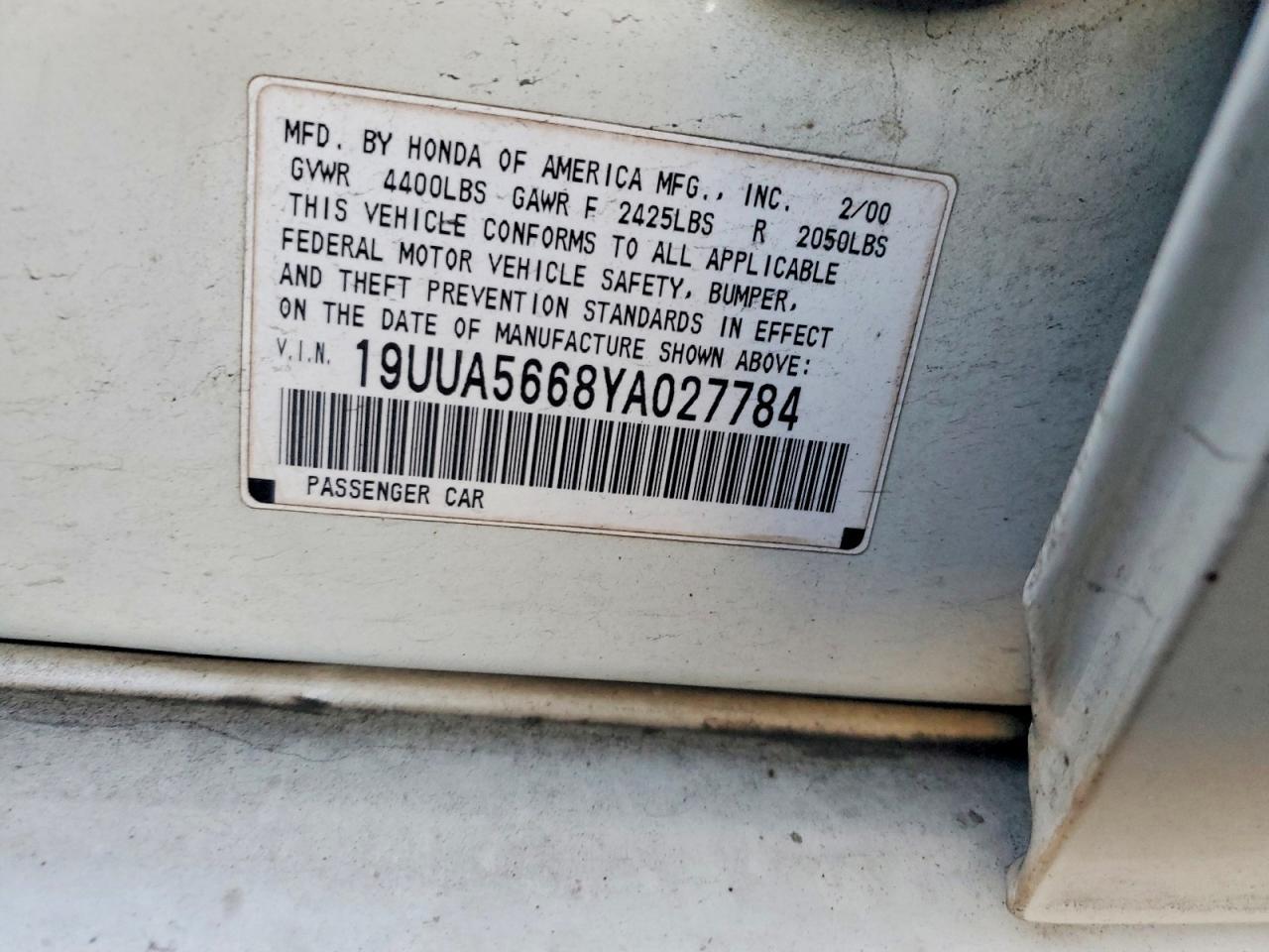 2000 ACURA TL