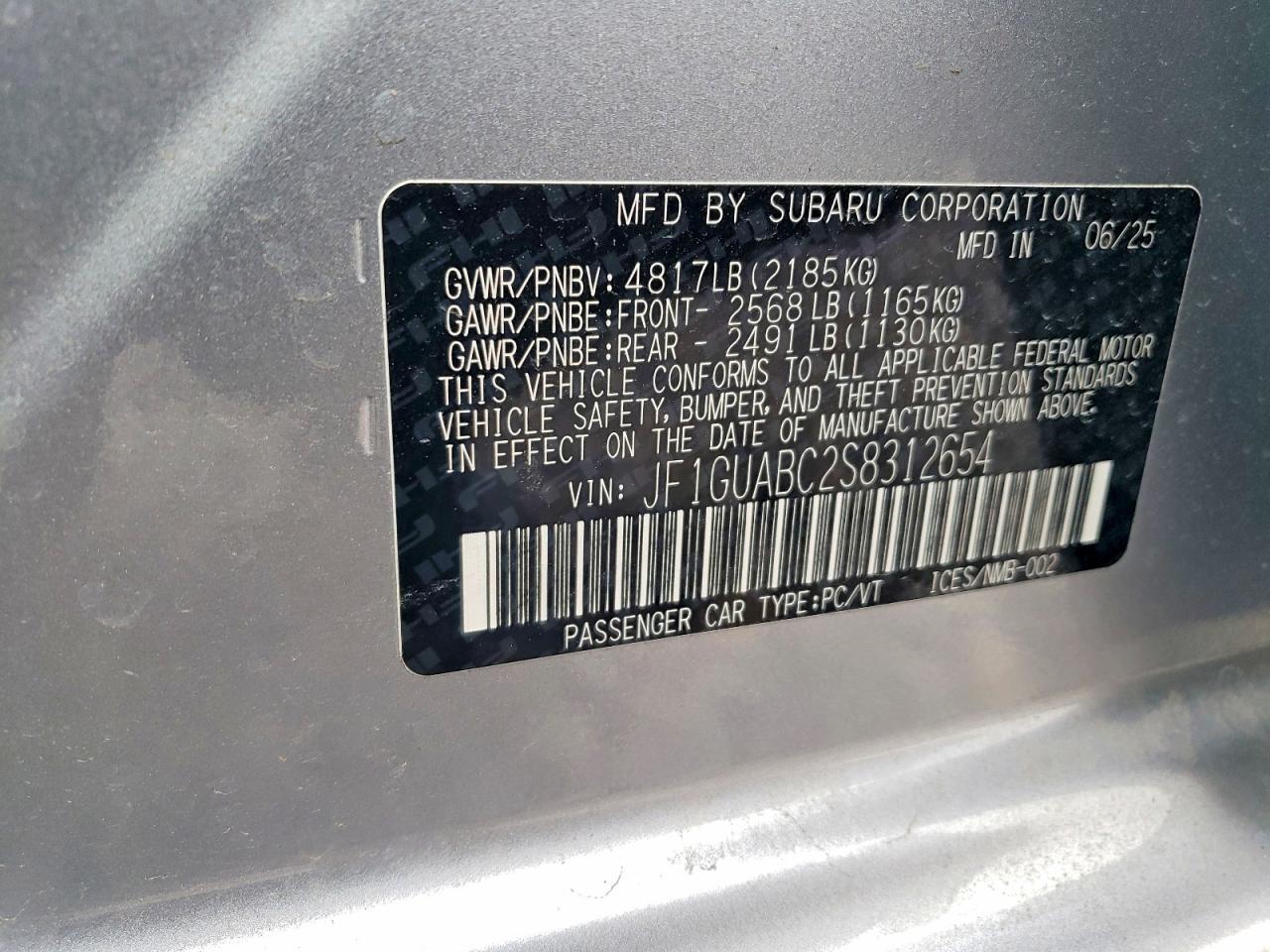 2025 SUBARU IMPREZA