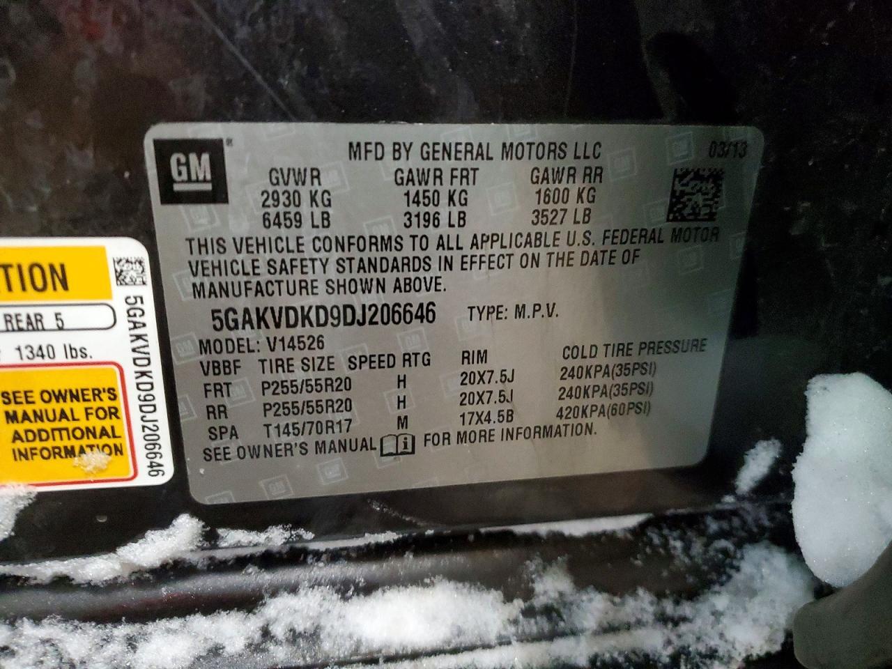 2013 BUICK ENCLAVE
