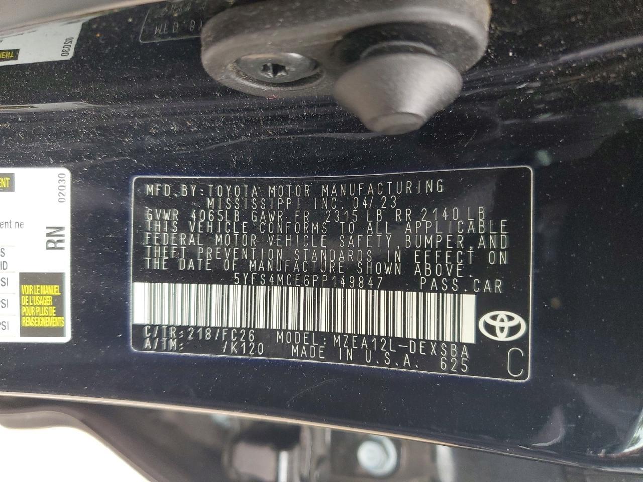 2023 TOYOTA COROLLA