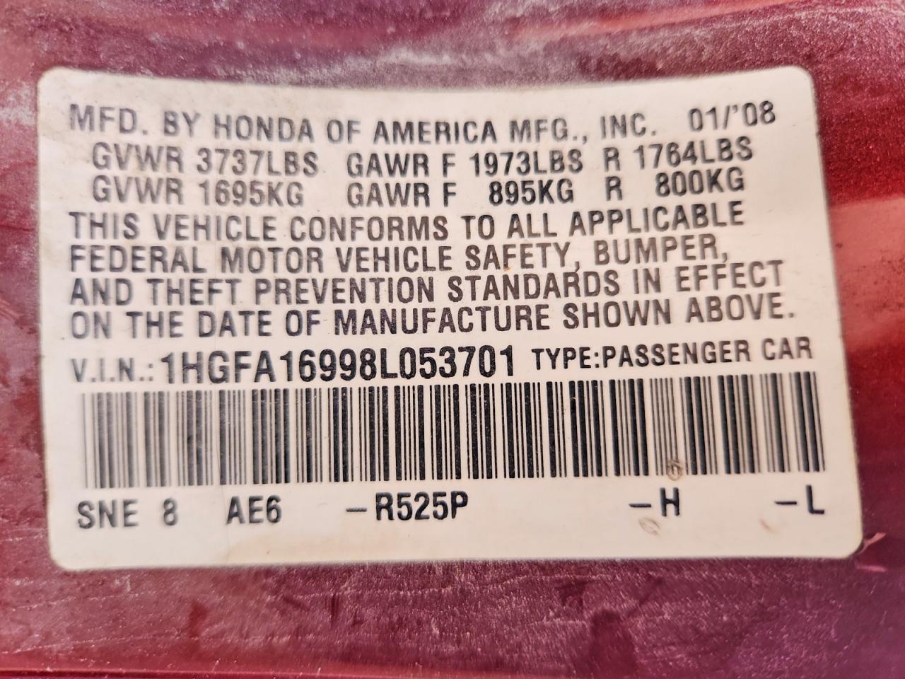 2008 HONDA CIVIC