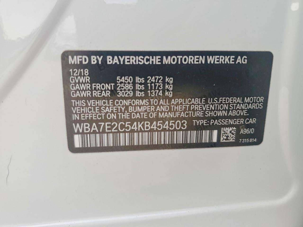 2019 BMW 7 series