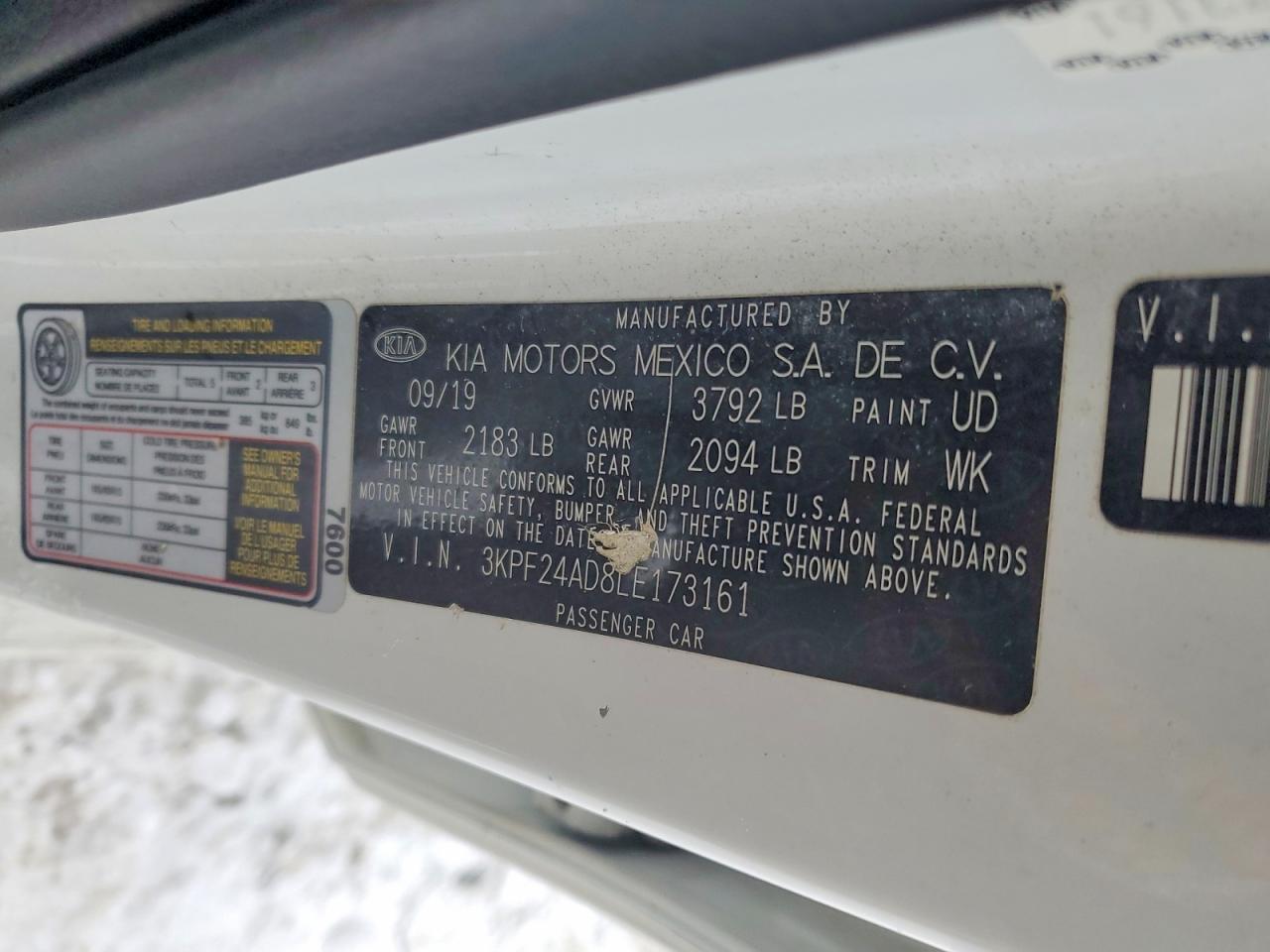 2020 KIA FORTE