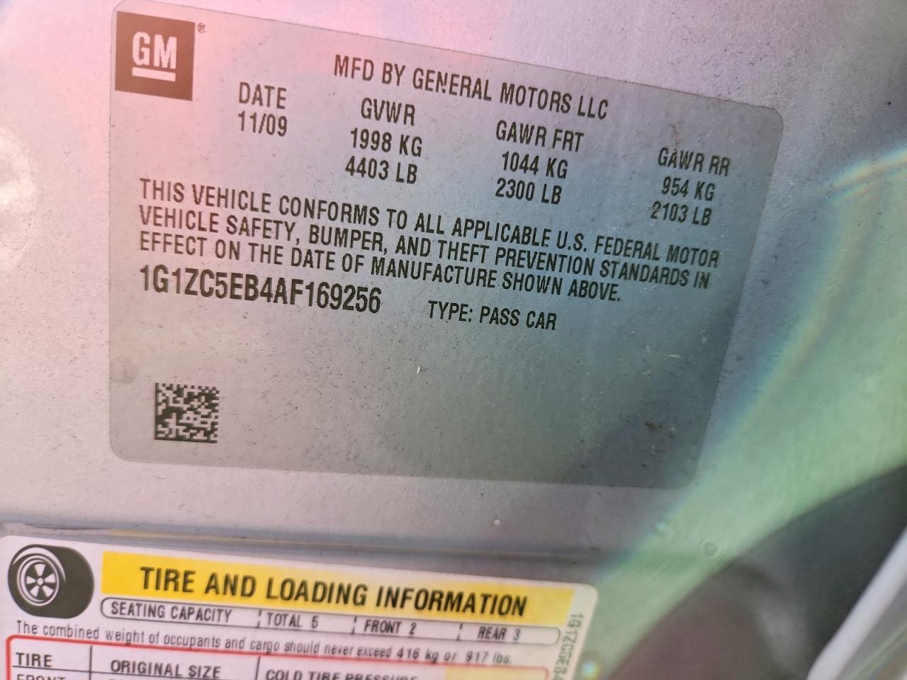 2010 CHEVROLET MALIBU