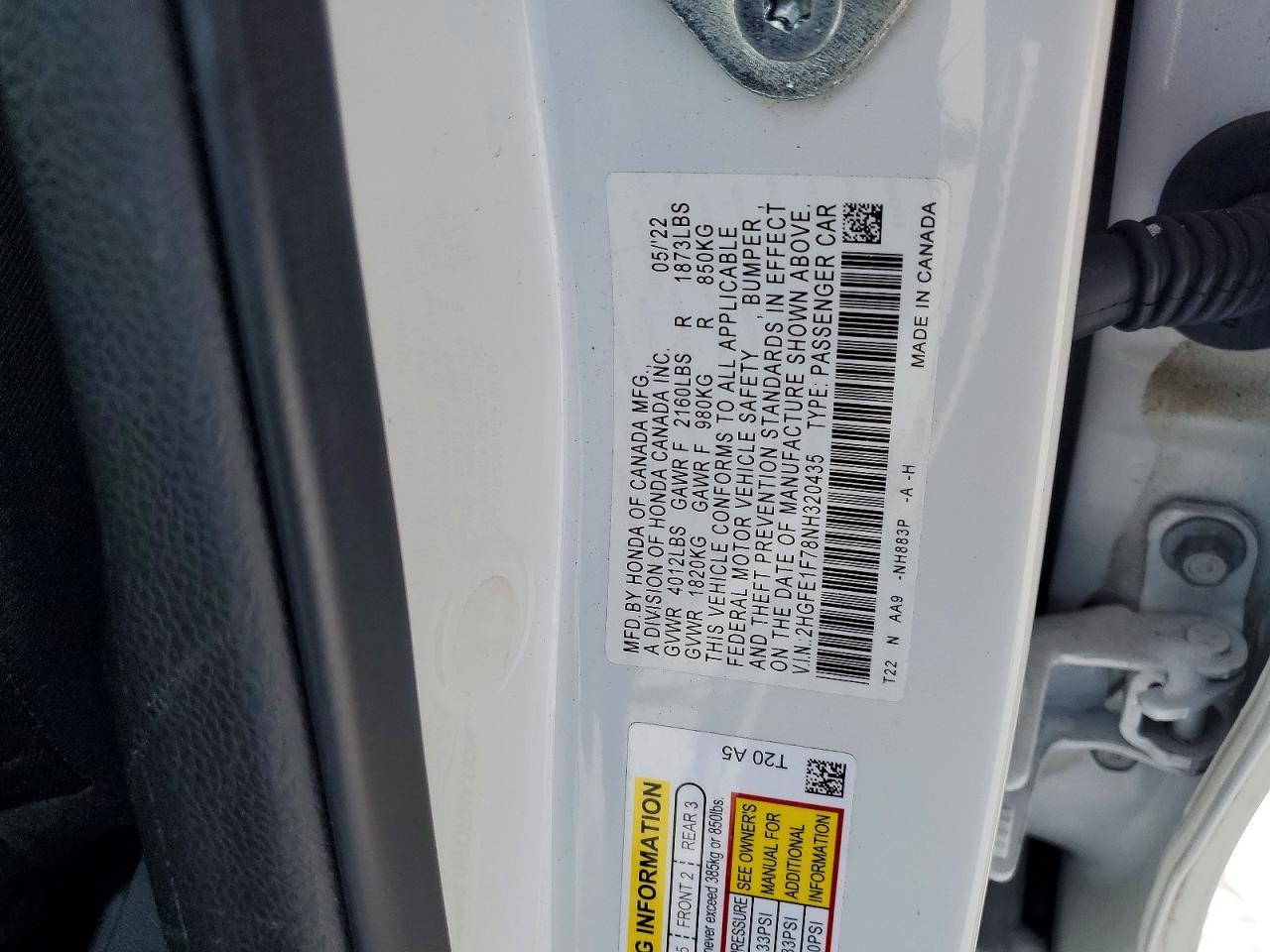 2022 HONDA CIVIC