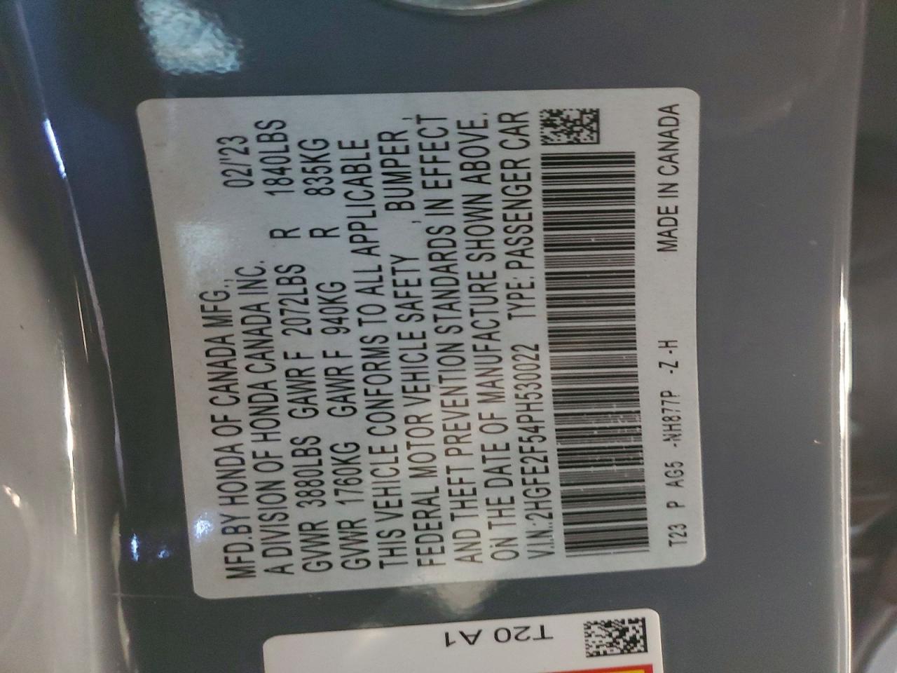 2023 HONDA CIVIC