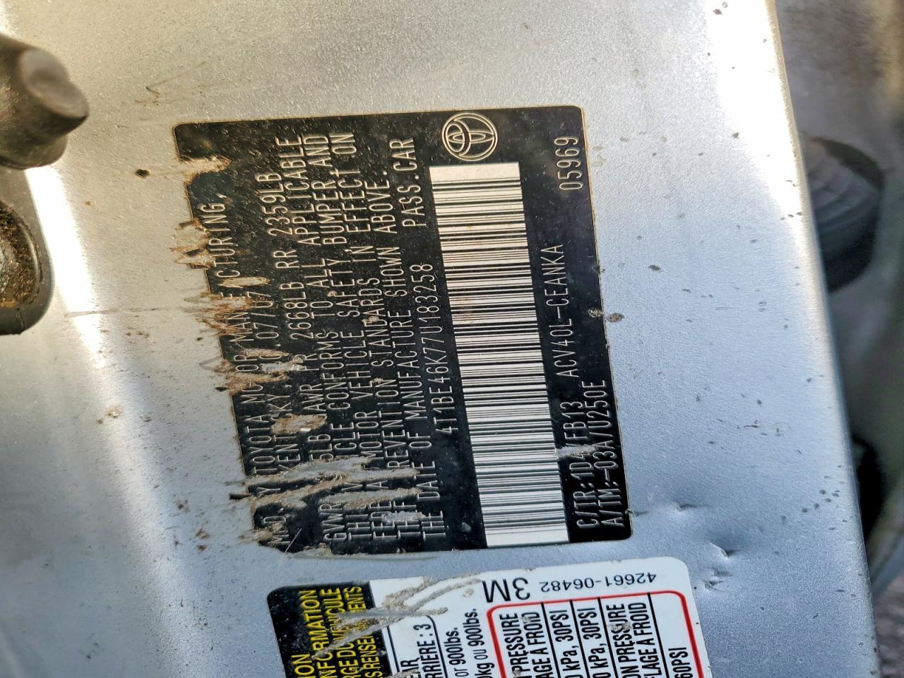 2007 TOYOTA CAMRY