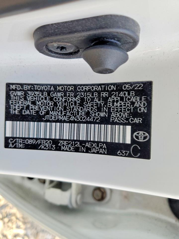 2022 TOYOTA COROLLA