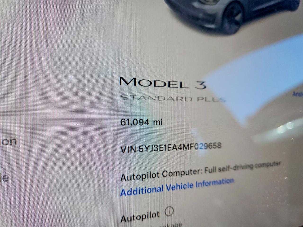 2021 TESLA MODEL 3
