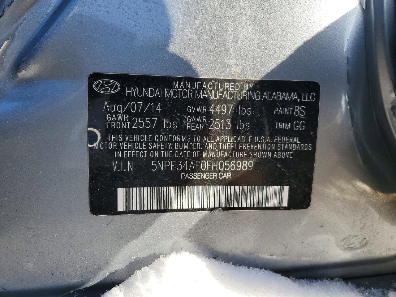 2015 HYUNDAI SONATA