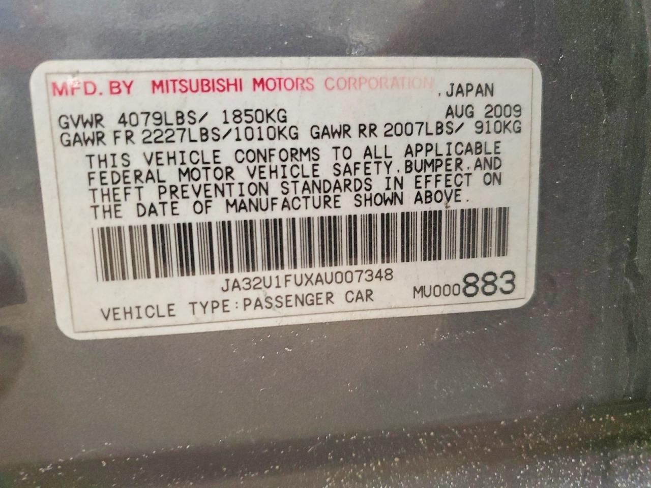 2010 MITSUBISHI LANCER