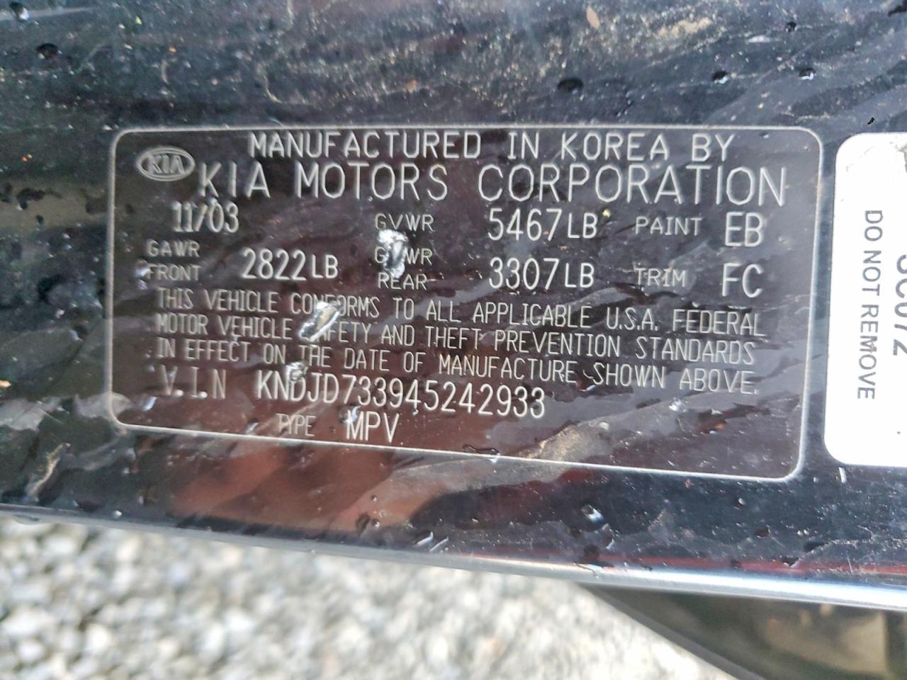 2004 KIA SORENTO